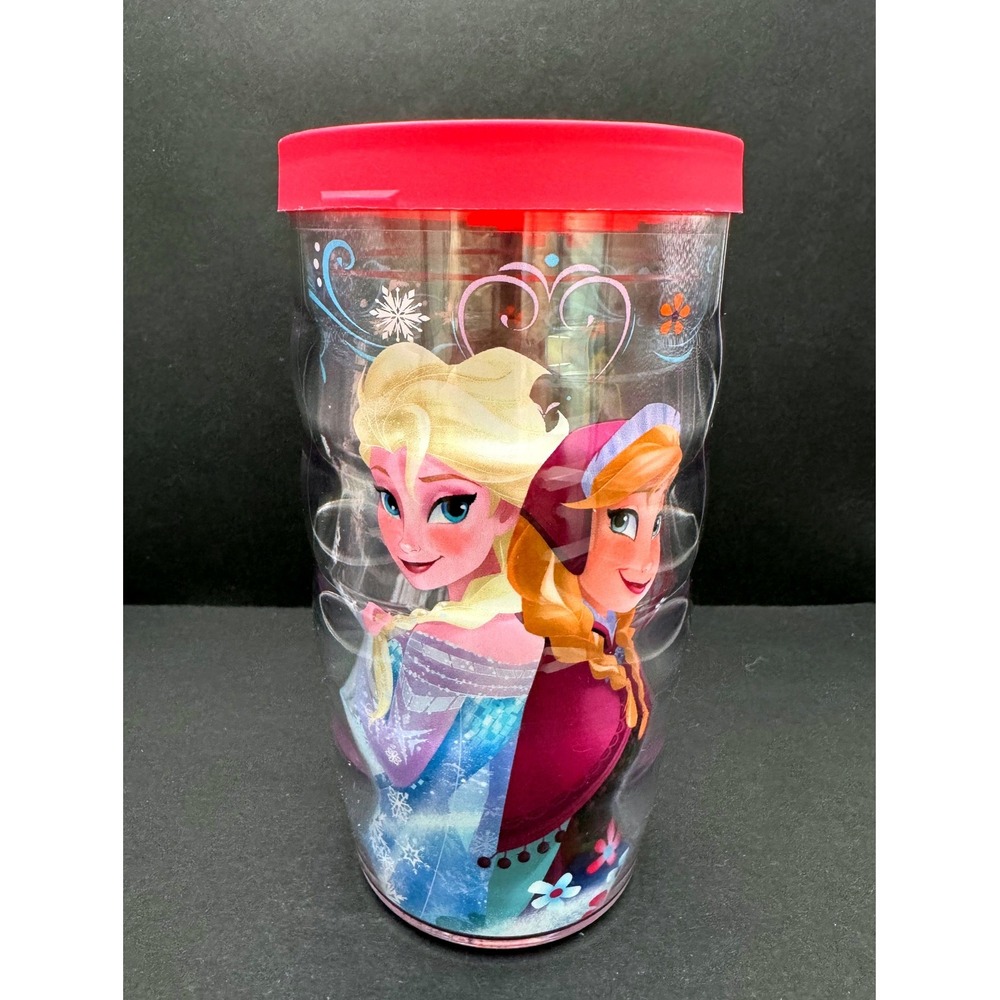 Disney Frozen Elsa Anna Tervis Insulated Tumbler 16oz with Pink Slider Lid